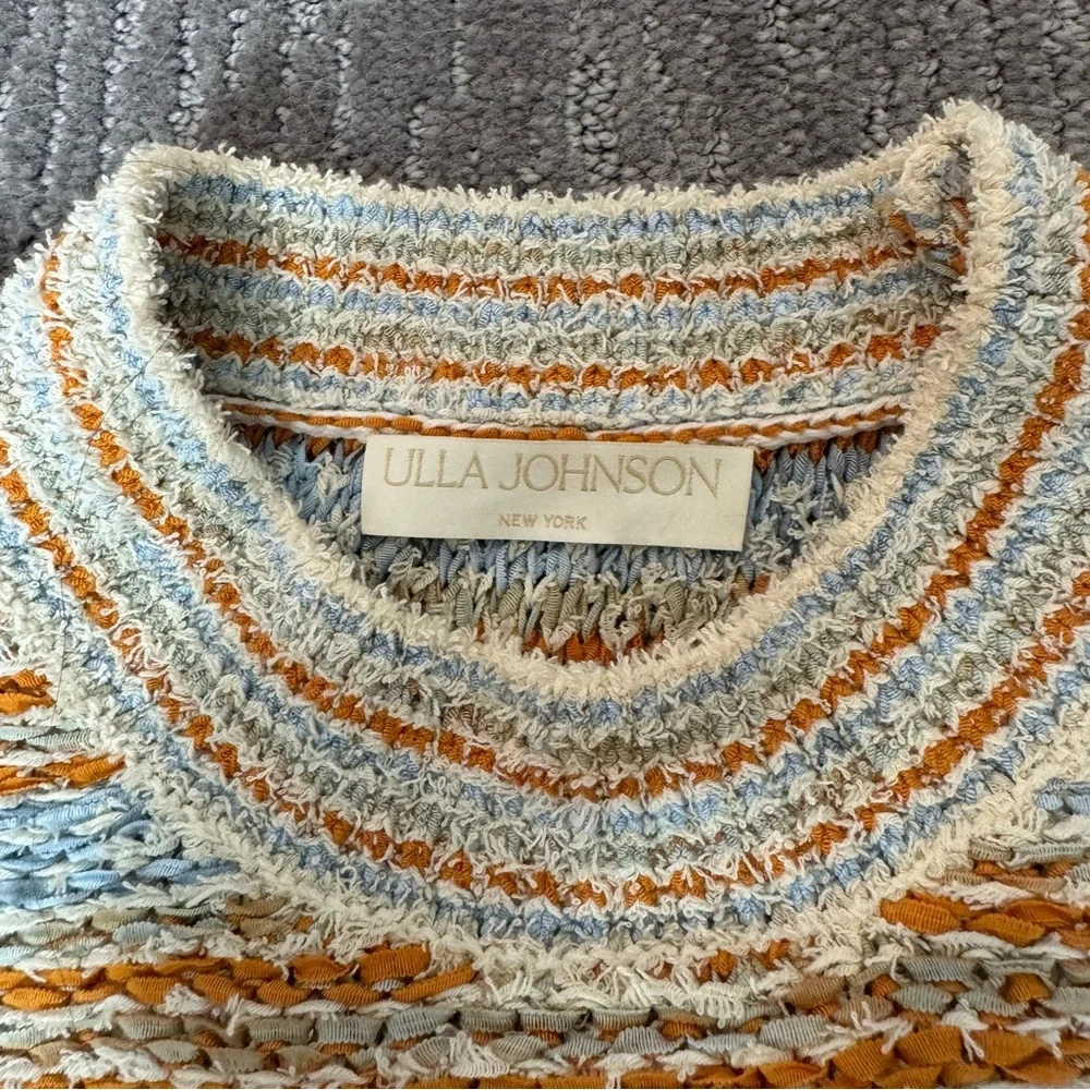 Ulla Johnson Arquette Fringe Crewneck Sweater, Size S - Picture 8 of 10